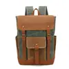 Mochila de Lona Impermeable con Cera de Aceite Vintage de Cuero Crazy Horse, Bolsa de Viaje de Gran Capacidad, Venta Directa de Fábrica de Mochilas de Lona
