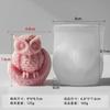 Moldes de Vela Aromática de Coruja Estéreo 3D Ornamentos de Pássaro de Gesso para Casa Molde Decorativo Bolo Mousse