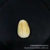 Acessórios Artesanais Grelhados com Carvão de Fruta Marfim Natural, Torrada em Formato de Urso, Pulseiras DIY Feitas à Mão, Joias da Moda