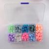 Macaron octagonal jalea transparente 24 colores partículas de pintura de fuego cera cuenta a mano DIY partículas de cera 24 caja partículas de cera
