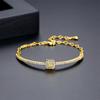 Pulseira de Puxar Jinse Fashion Zircônia Estilo Coreano ins Feminina Simples Cobre Micro-cravado Zircônio Ajustável