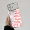 Funda de Teléfono de Navidad Kt Cat Adecuada para Iphone17Pro, Funda de Cobertura Total para Iphone16, 15/14 Funda de Gasa Plateada con Plumas de Colores 14