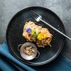 Color bajo cubierta Plato para bistec estilo japonés Plato para comida occidental Sentido Comercial Hogar Plato de cerámica Plato para pescado Plato plano para dim sum