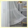 Cortinas Sem Furos Velcro Autoadesivo Janela de Canto Prontas Voil Cortinas Voil Brancas para Porta Atacado Quarto Casa Atacado Transfronteiriço