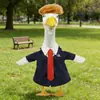 Set de corbata de moño azul y peluca para ganso mascota, lindo y divertido, corbata de moño de disfraz de ganso azul en stock