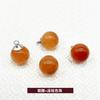 Base de Metal de 10 mm Cuentas Redondas Ojo de Gato Botón Decorativo Colgante Cosido a Mano con Hebilla para Suéter Cheongsam Camisa