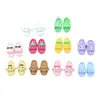 Pantuflas con Patrón Popular Creativo Accesorios de Resina Llavero de Pegamento Cremoso DIY Zapatos con Agujeros Caja de Papelería Decoración Colgante