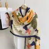 Pañuelo Cuadrado de Algodón Lino con Estampado de Mariposas JM para Mujer Primavera y Otoño Pañuelo Decorativo para el Cuello Pañuelo Retro de Lujo Ligero para Viajes y Uso Diario Disponible Transfronterizo