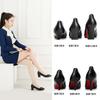 Zapatos de Primavera para Mujer 2024 de Fábrica Original Zapatos de Tacón Alto de Piel de Punta Zapatos de Negocios de Boca Baja Cómodos para Combinar Zapatos de Trabajo