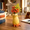 Nuevo producto transfronterizo de Amazon Florero ArtesanalOriginalGato Decoración de florero con adorno de gato de resina
