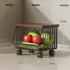 Prateleira de Armazenamento para Mesa, Aparador para Sala de Estar, Organizador em Camadas para Lanches e Copos de Água, Cesta de Armazenamento para Frutas e Vegetais de Cozinha