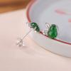 Yilu Prata S925 Prata Esterlina Jade Banhado A Ouro Retro Novo Chinês Folu Brincos de Cabaça Estilo Nacional Elegante Brincos Brancos