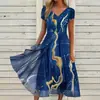 Transfronteiriço 2022 transfronteiriço Europa e Estados Unidos verão novo feminino vestido urbano lazer moda malha costura feminino
