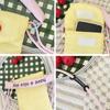 Bolsa de Armazenamento para Celular Estilo Simples Coreano Bolsa Pequena Transversal Feminina Versátil Portátil de Tecido Nova Moda