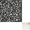 Manta multifuncional, dibujada a mano, en blanco y negro, para uso doméstico, adecuada para siestas, venta al por mayor, con dibujos lineales, diseños casuales, DIY y creativos