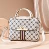 Bolsa de Mujer de Comercio Exterior Vintage Moda Bolsa de Mujer Bolsa Portátil de Hombro Cruzada Estampada Portátil Pequeña Cuadrada