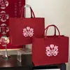Bolso de Hombro Grande de Fieltro para Boda Original, Nuevo Estilo de Moda con Personaje de Doble Felicidad, Bolso de Regalo de Mano, Bolsa de Regalo de Agradecimiento