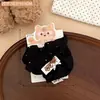 Novo Scrunchie de Ursinho com Bolinhas - Elástico Suave para Rabo de Cavalo de Menina, Faixa de Cabelo Versátil, Pacote com 2