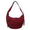 Bolsa de Pano da Moda, Roupa de Trabalho Leve, Bolsa de Ombro de Grande Capacidade para Estudantes, Bolsa Dumpling Transversal de Tecido de Nylon Impermeável