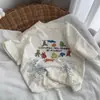 Camiseta infantil de verão super macia, nova, com estampa ativa coreana, de manga curta, para meninos e meninas