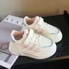 Zapatos de Papá para Niñas Primavera y Otoño Estilo Nuevo Zapatos Deportivos Transpirables para Niños 6-12 Años Ligeros Antideslizantes de Velcro Caña Baja Zapatillas de Tabla