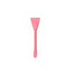 Pincel de máscara de silicone de dupla face e dupla finalidade com colher para aplicar máscara de lama, pincel leque facial para ácido de frutas, ferramenta de beleza para maquiagem