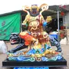O templo dedicado ao deus da riqueza resina Buda deus da fortuna montado em tigre Zhao Gong Ming Wu deus da riqueza 1,6 metros 1,8 metros