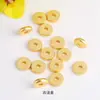 Cuentas chapadas en oro de 18k que conservan el color, arandelas planas redondas, accesorios para manualidades, pulseras, collares, espaciadores para abalorios, hallazgos para joyería