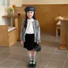 Cárdigan de Punto Básico Aimo Beibei para Niñas Color Sólido Holgado Estilo Coreano Versátil para Superponer Suéter Abrigo