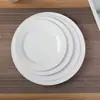 Vajilla Imitación Porcelana Melamina Plato Plano Redondo Blanco Plato para Frutas Plato para Verduras Restaurante Hotel Puede Personalizar Logo Fabricante Venta al por Mayor
