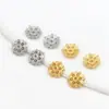 Porta cuentas espaciadoras de toro de oro de 18k material hecho a mano DIY pulsera de cuentas espaciadoras tejidas accesorios de joyería C16