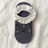 Calcetines de encaje para mujer, estilo fino de verano, boca baja, antideslizante de silicona, talón antideslizante, calcetines cortos estilo bosque dulce, calcetines invisibles de hongo