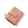 Cartera de estudiante multitarjeta de estilo coreano creativo, nueva, 2023, con cremallera, hilo bordado, doble pliegue, cartera corta de moda para mujer