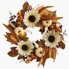 Comercio electrónico transfronterizo Amazon otoño Día de Acción de Gracias festival de la cosecha girasol calabaza blanca guirnalda de hojas de arce colgante de puerta de Halloween