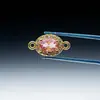 Color Duradero Oro de 18 Quilates Circonita Oval Doble Colgante Joyería Hecho a Mano DIY Pulsera Collar Pulsera de Cuentas Accesorios Materiales