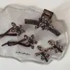 Presilha de Cabelo Pequena Flor em Resina Estampa de Leopardo, Presilha de Garra Grande, Presilha Torcida, Pente de Cabelo, Acessório de Cabelo, Novo Estilo
