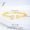 Pulsera Pu Zuoqiang Conservación de Color Oro Brillante 24K Diamante Burbuja Pulsera Pulsera Ocho Corazones Ocho Flechas Zirconia Pulsera Pulsera de Moda para Mujer