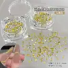 Mini Zircón Amarillo Dorado Marqués Joyería para Uñas Diamante Brillante Material para Uñas Portátil DIY Montículo de Relleno Accesorios de Diamante