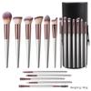 Amazon transfronteiriça Amazon Exclusivo 18 pincéis de maquiagem cor rosa intenso conjunto pincel solto de alta qualidade pincel para sombra