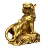 Adornos de Tigre de Montaña de Latón Tigre del Zodiaco Decoraciones para el Hogar Sala de Estar Oficina Recepción
