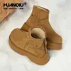 Botas de Nieve Universales para Mujer 2025 Zapatos de Algodón Invierno Nuevo Estilo Forradas de Felpa Cálidas y Versátiles de Moda Cabeza de Mango Zapatos de Algodón Birkenstock