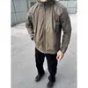 Auticup Jaqueta de Camuflagem Ranger Militar para Primavera e Outono, Resistente, com Capuz, Casca Dura