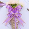 Caja de regalo con flores para coche de boda, bolsa de comida, embalaje, lazo, flor, moldura de un solo tirón, borde dorado, multicolor, tamaño completo, flor para tirar a mano