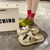 Sandalias tipo zueco cómodas de nuevo estilo para mujer Verano 2024 para uso en exteriores e interiores, Sandalias tipo chinela cerrada antideslizantes para playa