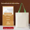Bolsa de Lona Lisa Fabricante de Logotipo Personalizado Bolsa de Ombro Único de Algodão Ecológica Bolsa de Lona de Mão para Publicidade de Negócios
