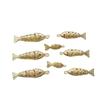 Pingente Geométrico Peixe Koi com Banho de Ouro Real 14K Retentor de Cor Acessórios para Pulseira Colar Brincos de Joias Feitas à Mão DIY