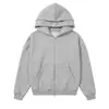 Estilo callejero hip-hop transfronterizo europeo y americano, diseño de doble cremallera, chaqueta con capucha de doble capa, sudadera retro casual de manga larga con bolsillos