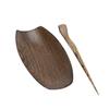 Accesorios de juego de té de lujo ligero madera maciza bambú hecho a mano ceremonia del té de dos piezas partes de ceremonia del té loto de té cuchara de té tetera
