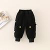 Pantalones Gruesos de Algodón para Niños Ropa de Invierno Pantalones Cálidos Acolchados para Niños Pequeños Pantalones de Algodón Modernos para Bebé Pantalones Gruesos de Algodón con Forro Polar de Tres Capas para Niños