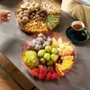 Caja de Almacenamiento para Dulces y Frutas, Duradera, Transparente, Lujo Ligero, con Tapa, para Colocar Frutas en la Sala de Estar durante el Año Nuevo